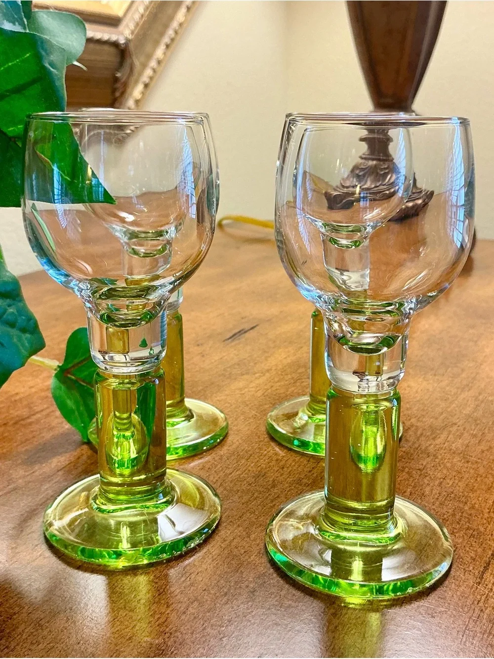 Classic Italian Vintage Bormiolo Rocco Limoncino Cordial Glasses-set of 4